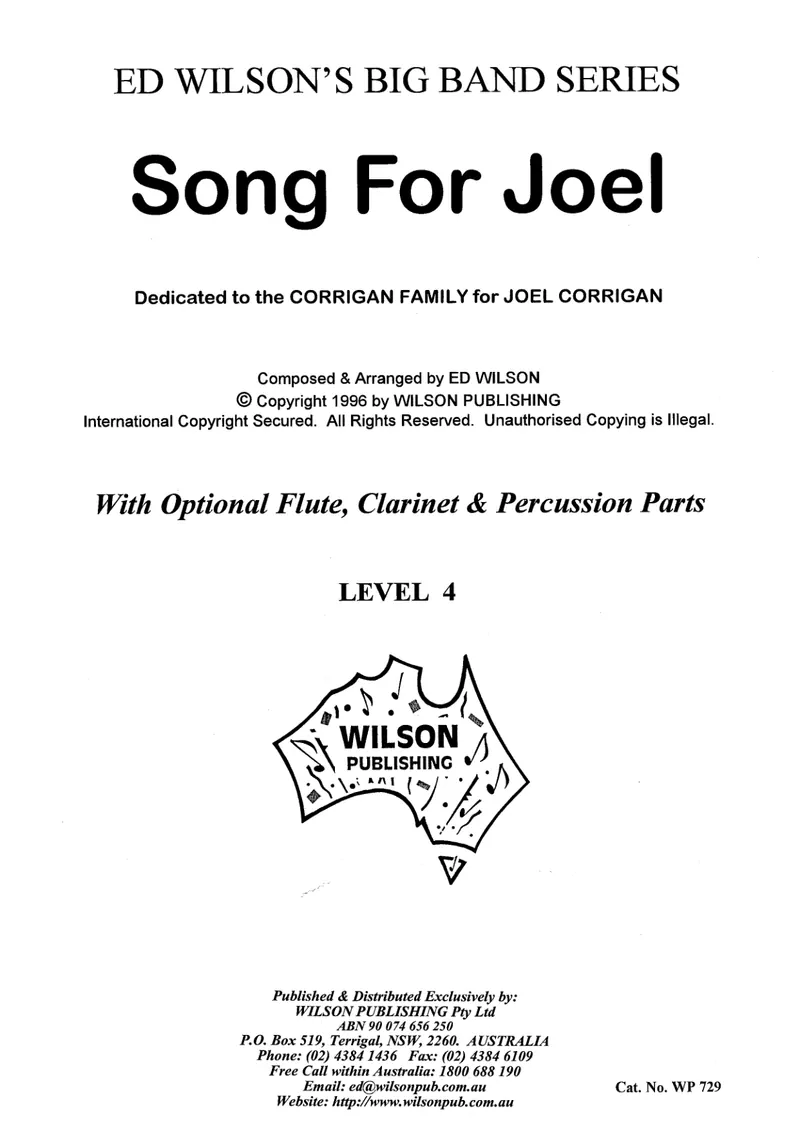 Song For Joel score preview