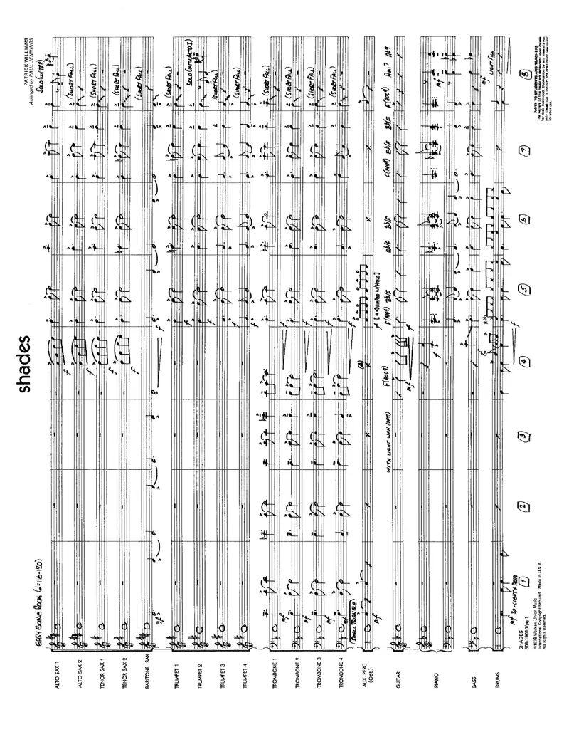 Shades score preview