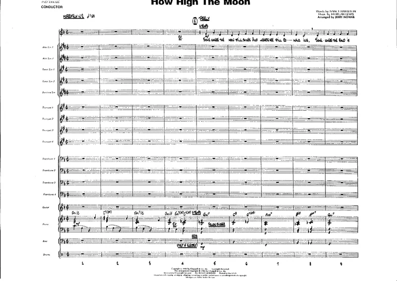 How High The Moon score preview