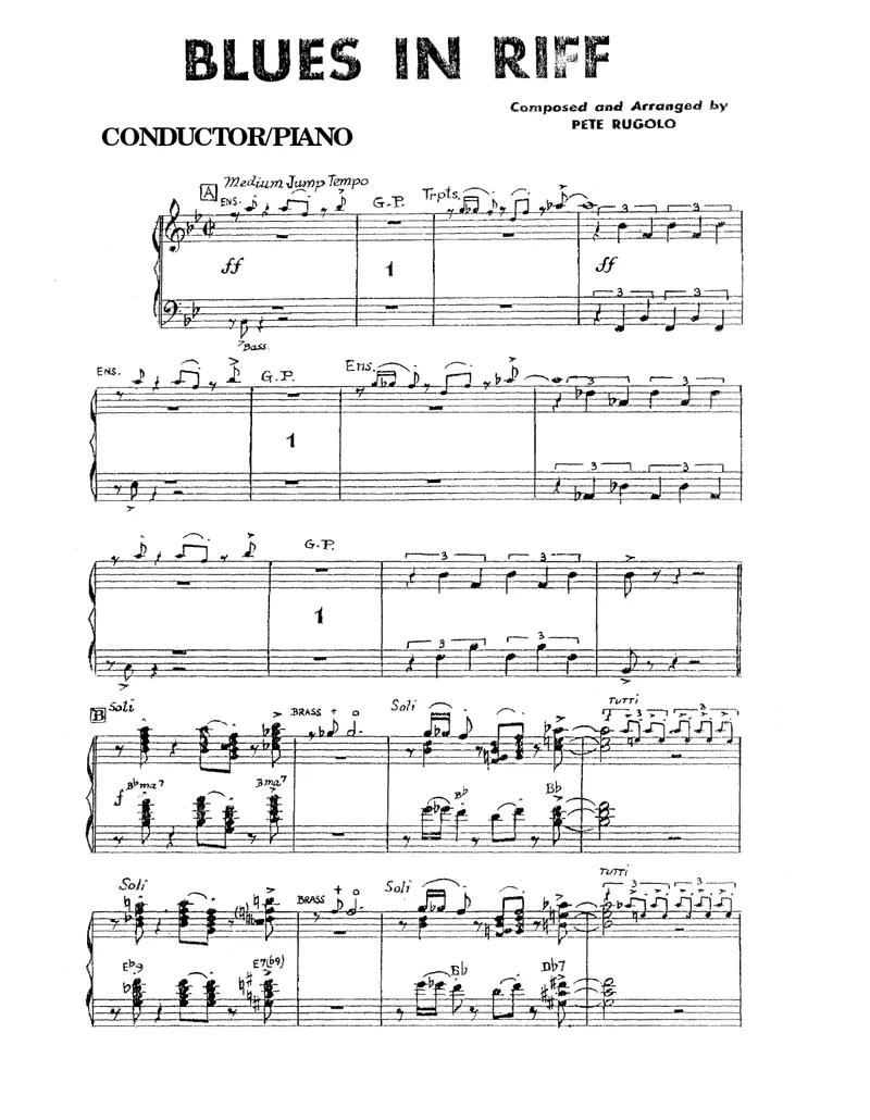 Blues In Riff score preview