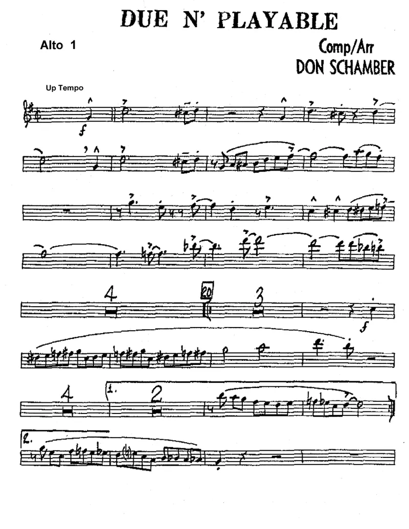 Due And Playable score preview