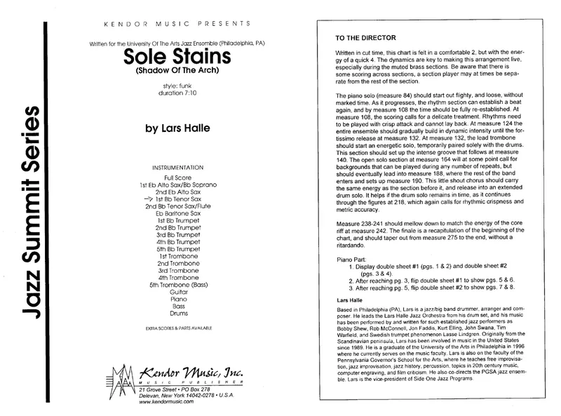 Sole Stains score preview