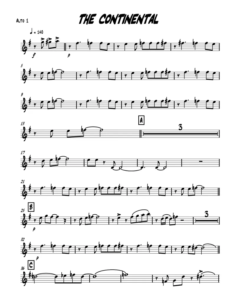 The Continental score preview