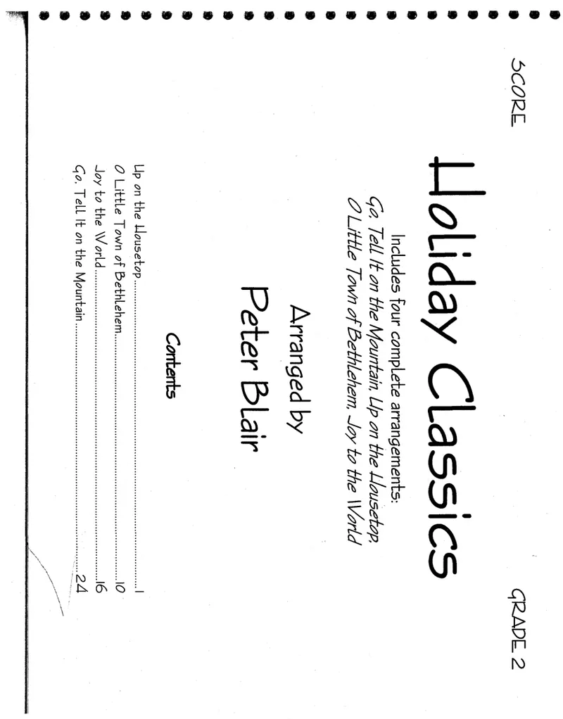 Holiday Classics score preview