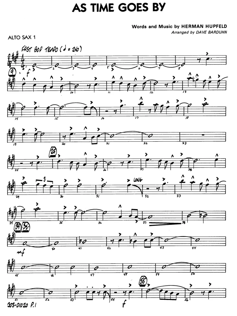 As Time Goes By score preview