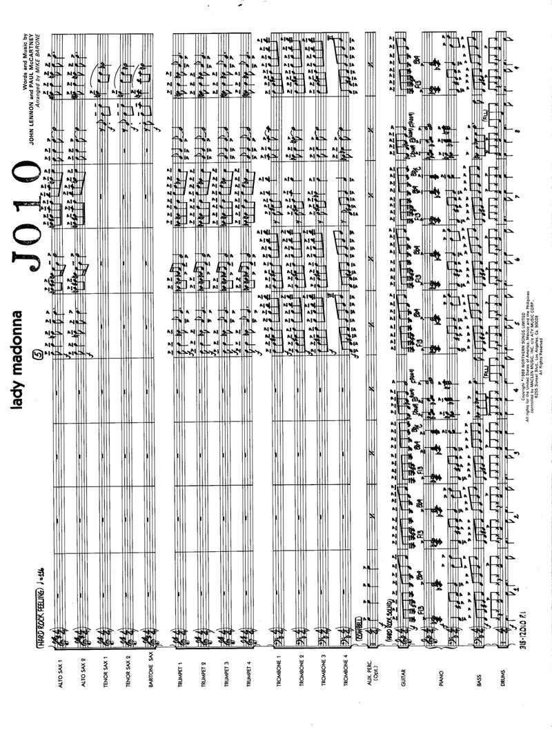 Lady Madonna score preview