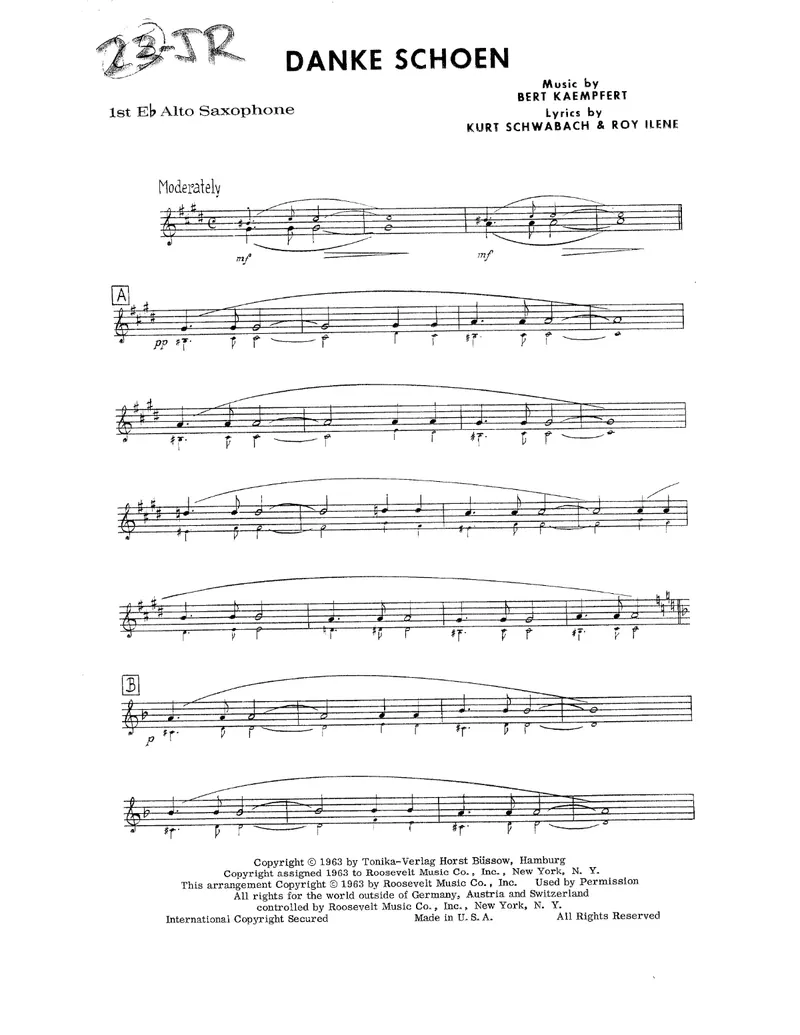 Danke Schoen (Unknown) (Vocal) score preview