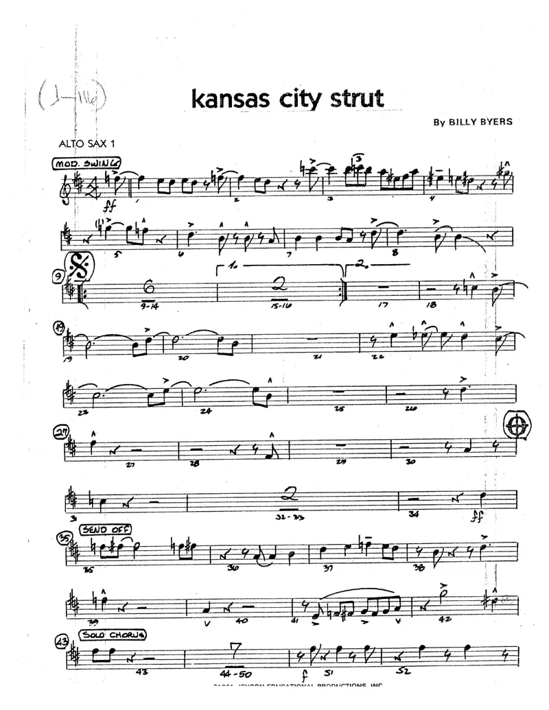 Kansas City Strut score preview