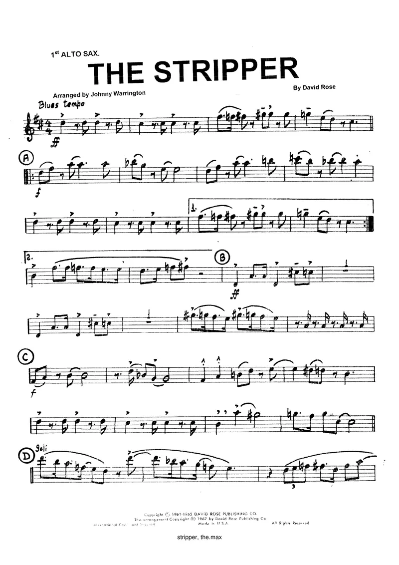 The Stripper score preview