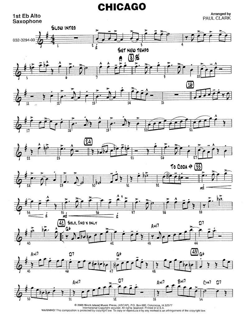 Chicago score preview