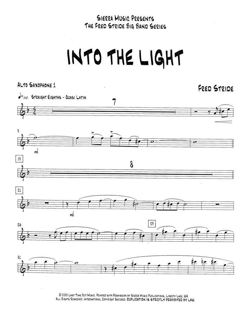 Into The Light score preview