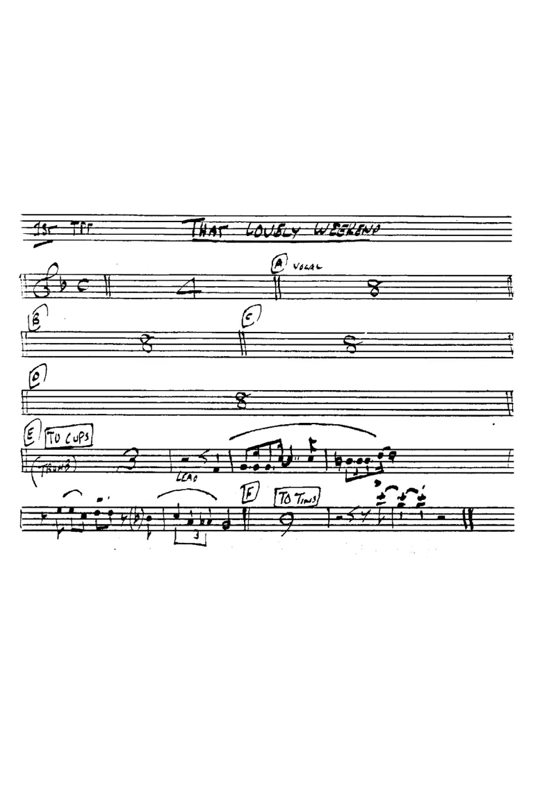 That Lovely Weekend score preview