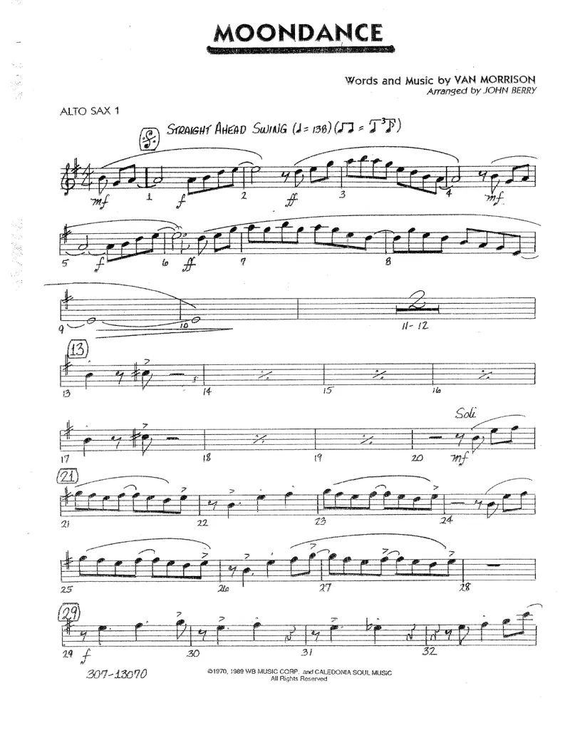 Moondance score preview