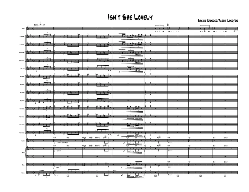 Isn't She Lovely score preview