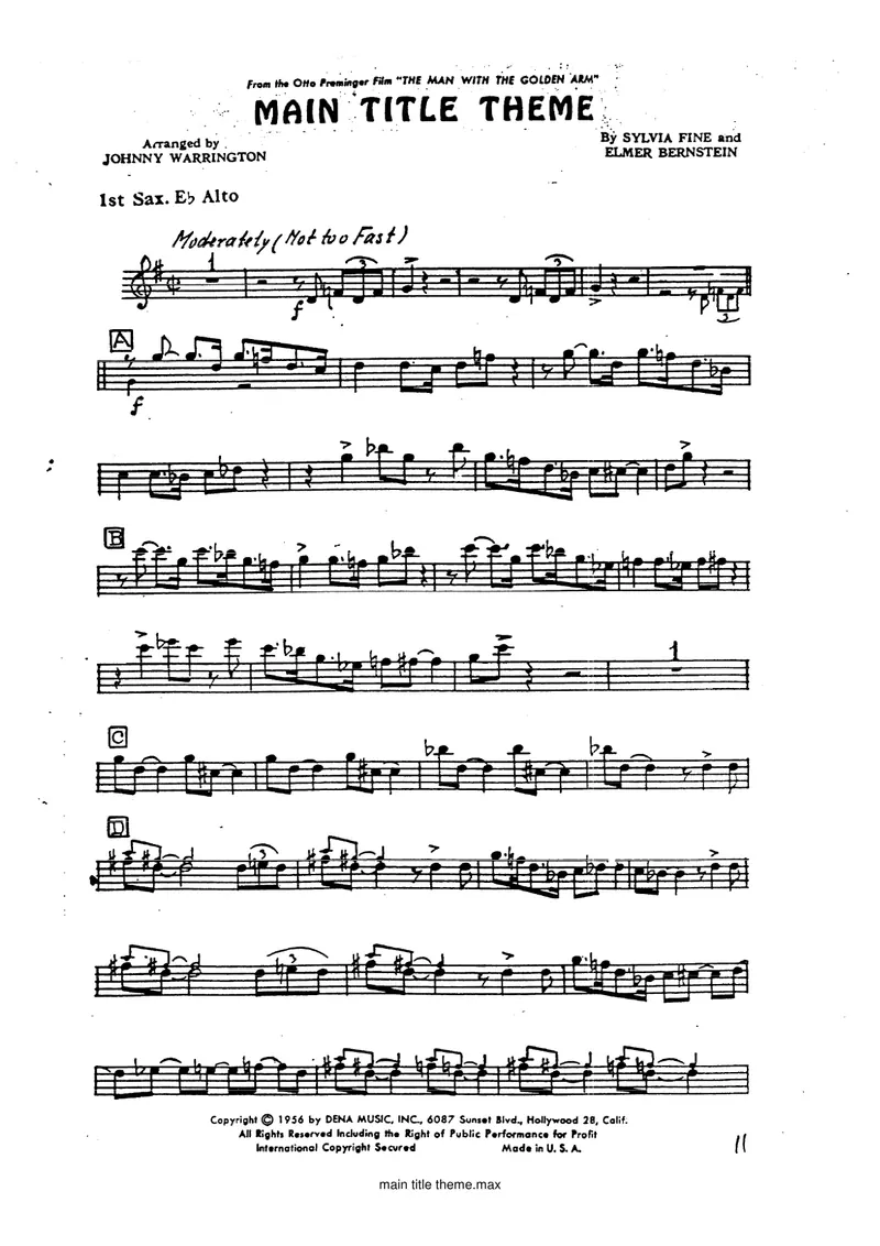 Main Title Theme score preview