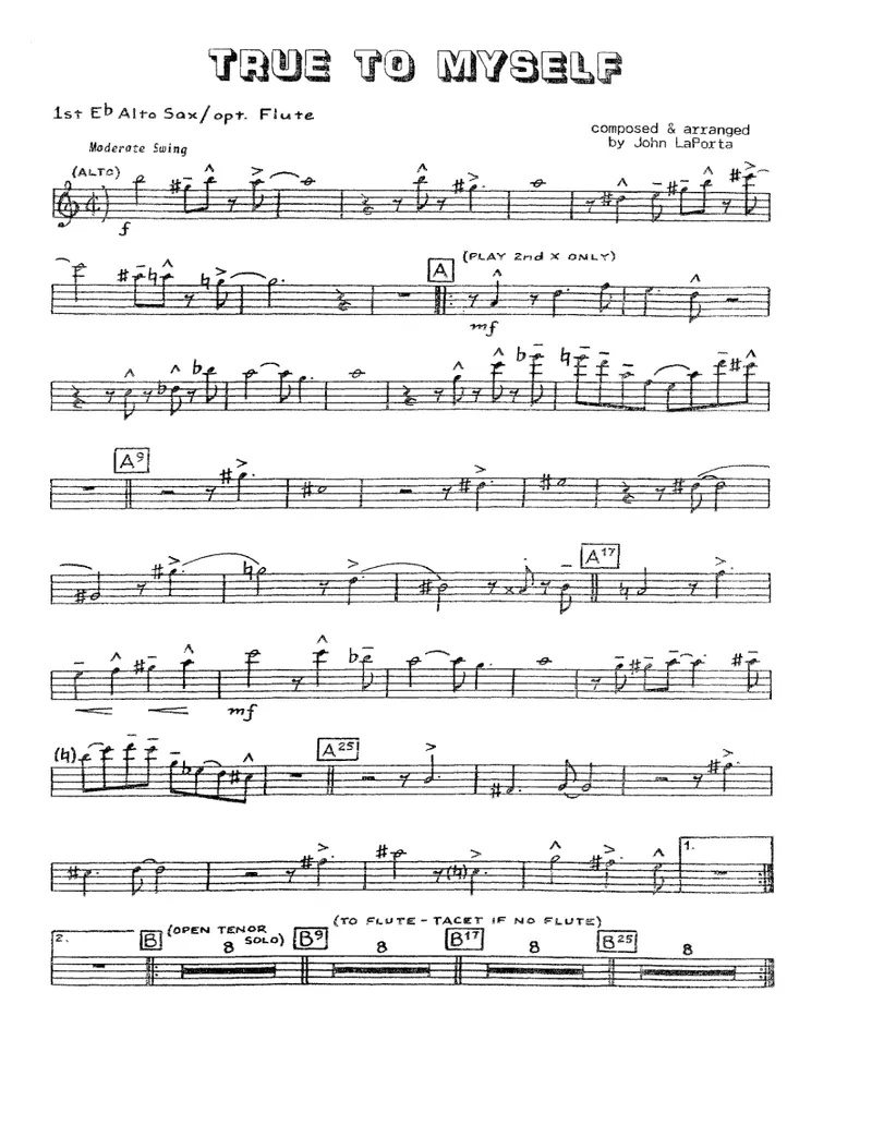 True To Myself score preview