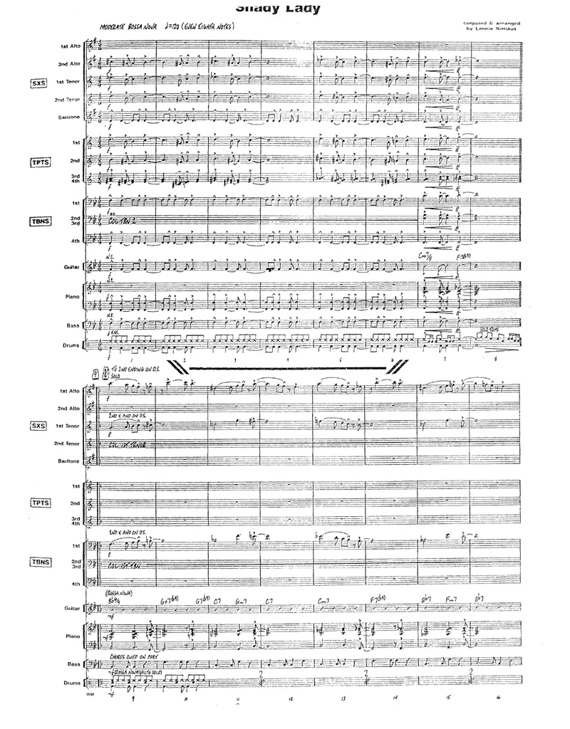 Shady Lady score preview