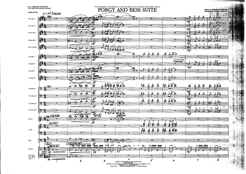 Porgy And Bess Suite score preview