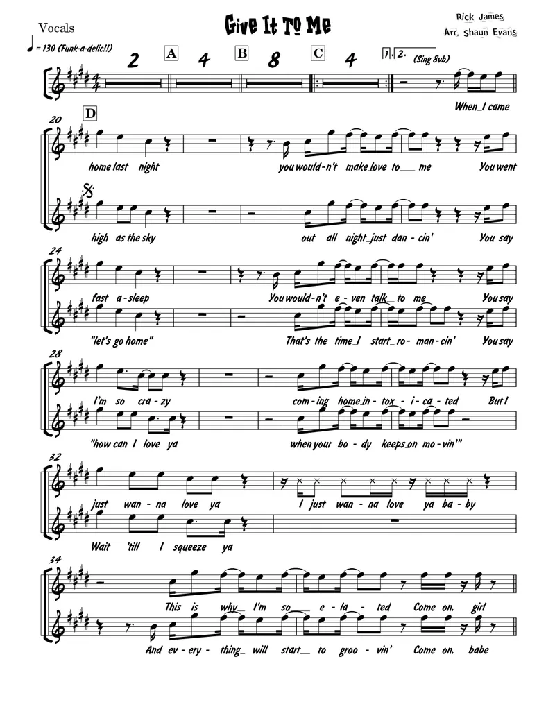 Give It To Me score preview