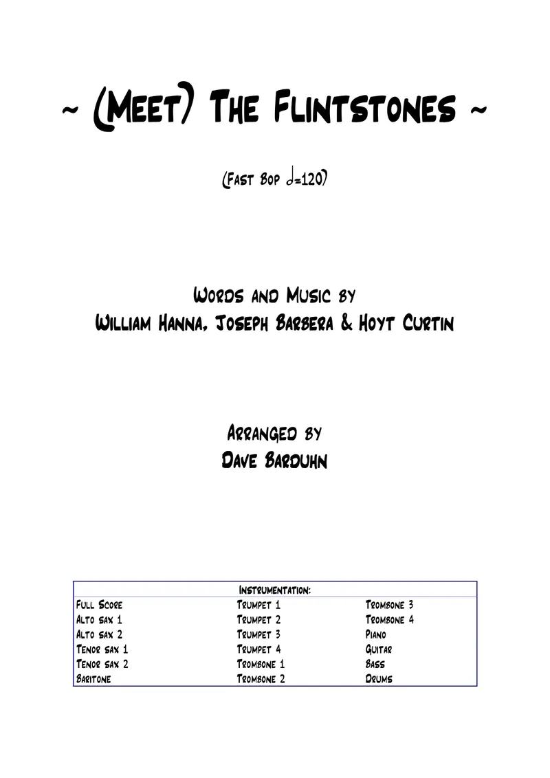 Meet The Flintstones score preview
