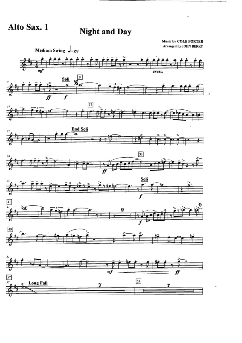 Night And Day score preview
