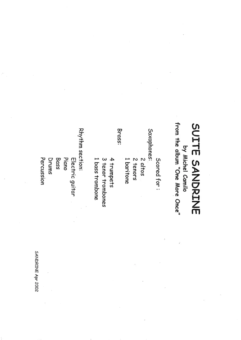 Suite Sandrine score preview