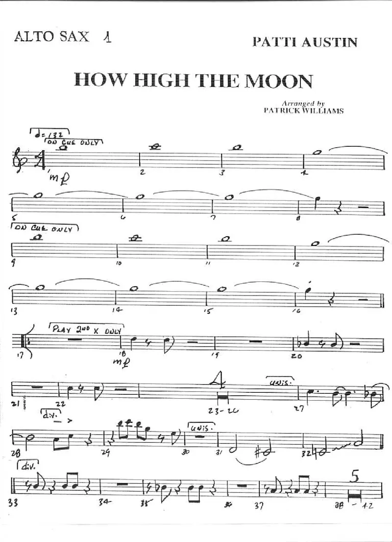 How High The Moon score preview