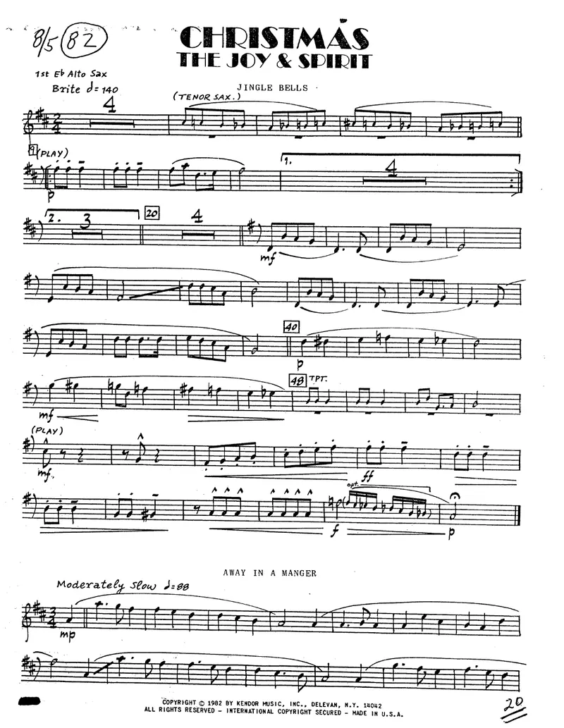 Christmas Joy & Spirit score preview
