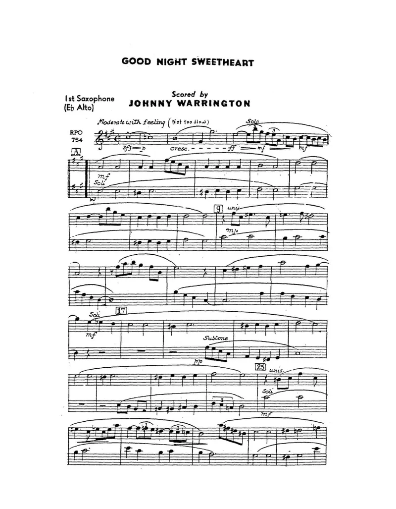 Good Night Sweetheart score preview