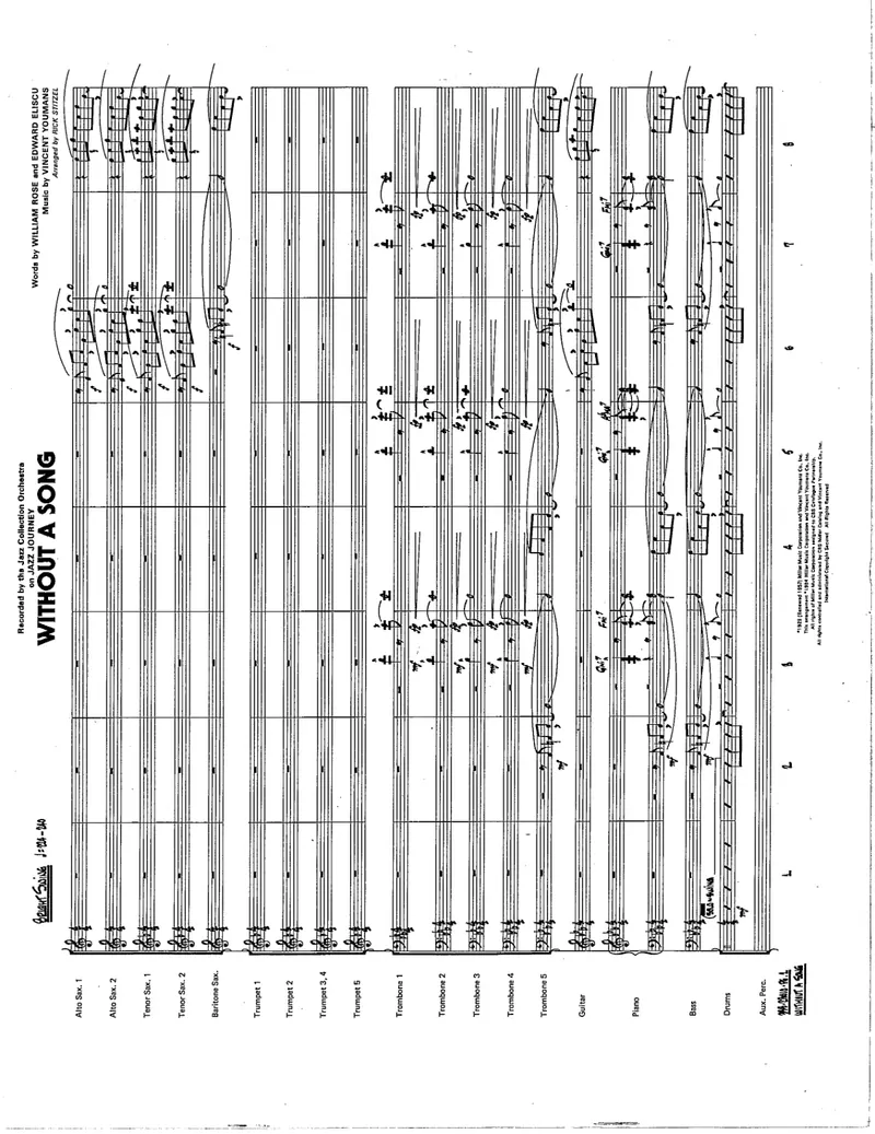 Without A Song score preview