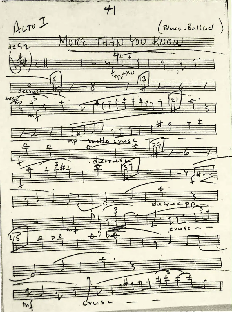 More Than You Know score preview