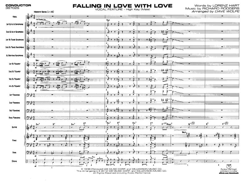 Falling In Love With Love score preview