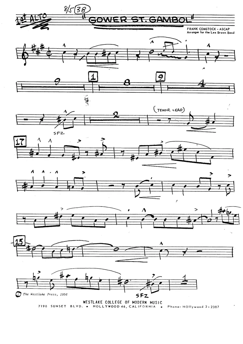 Gower Street Gambol score preview