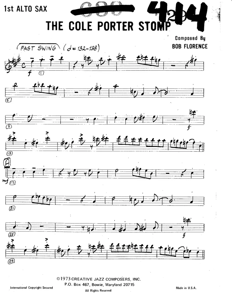 The Cole Porter Stomp score preview