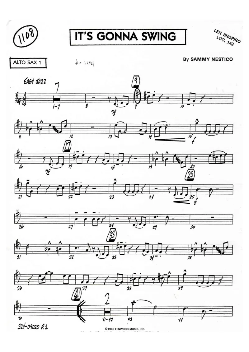 It's Gonna Swing score preview