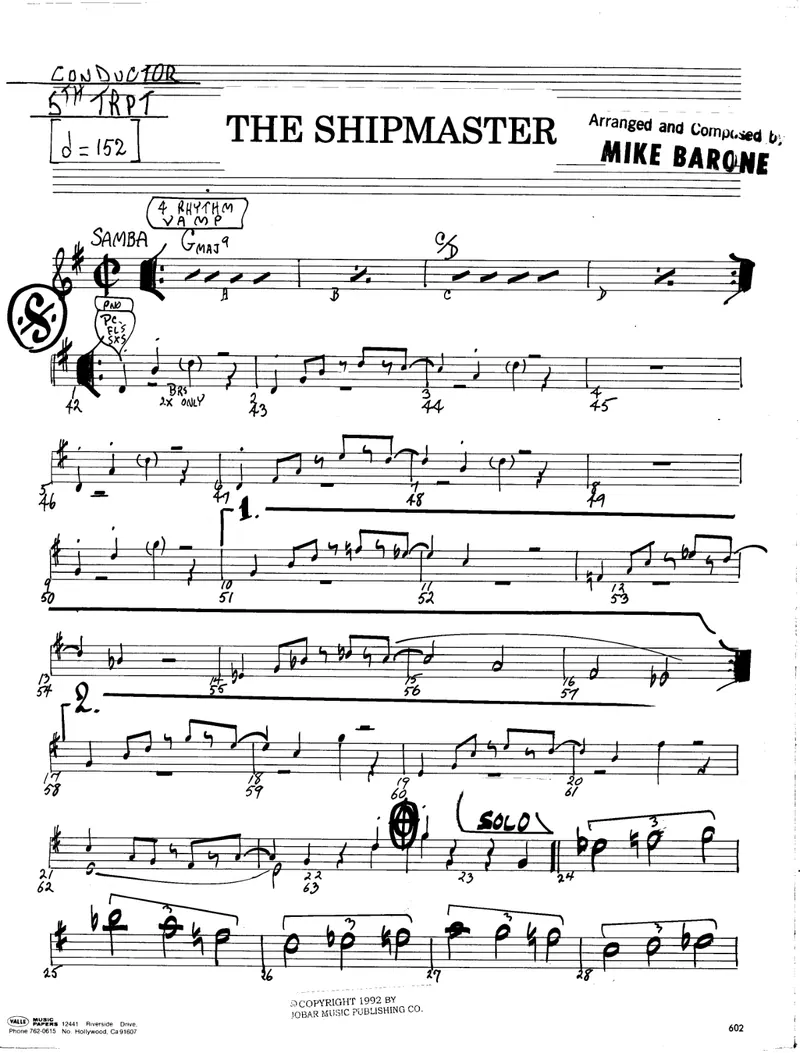 The Shipmaster score preview