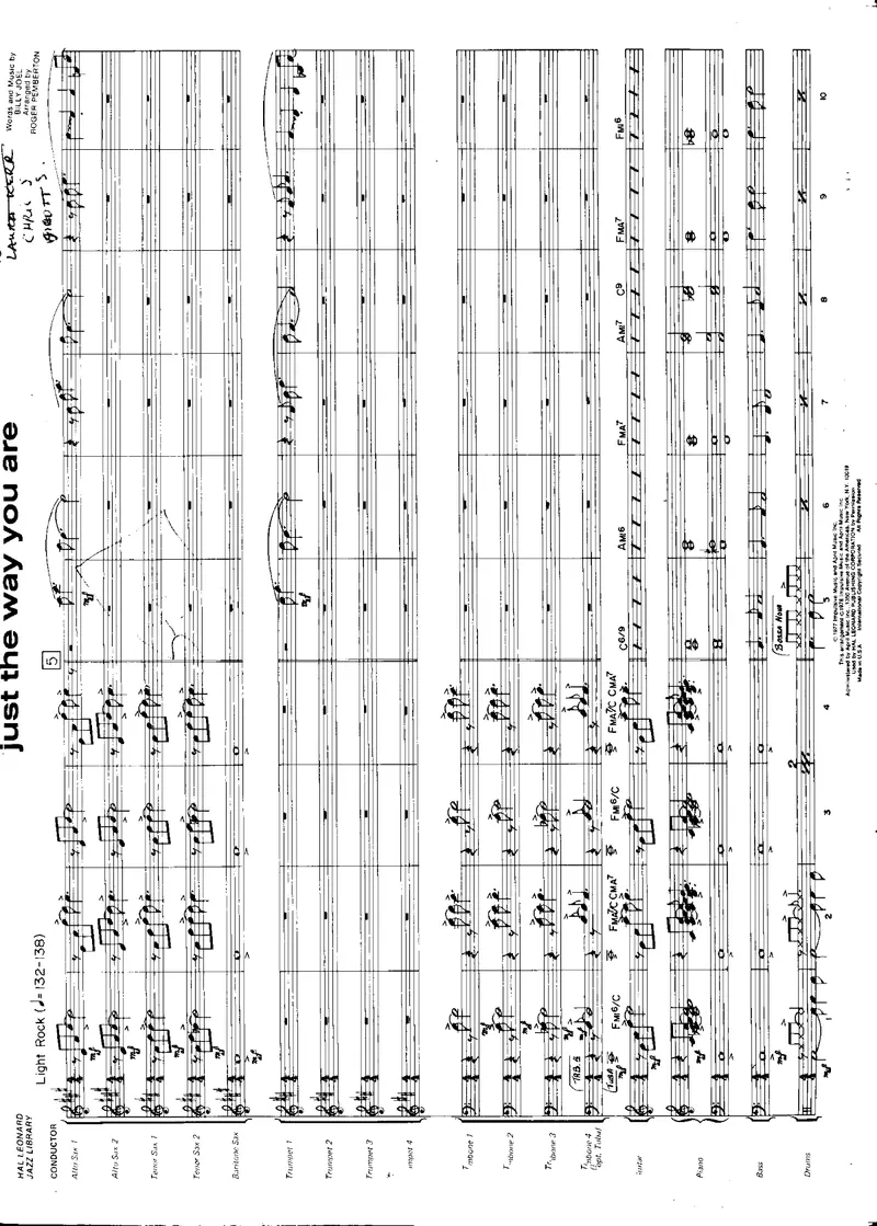 Just The Way You Are score preview