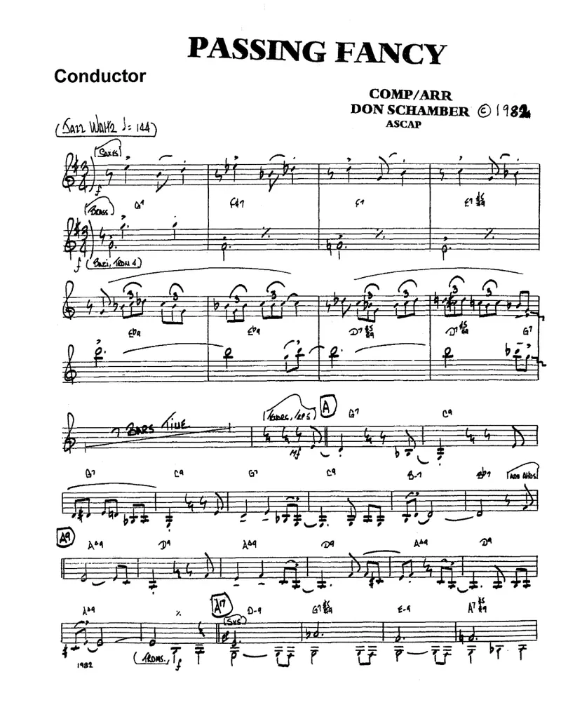 Passing Fancy score preview