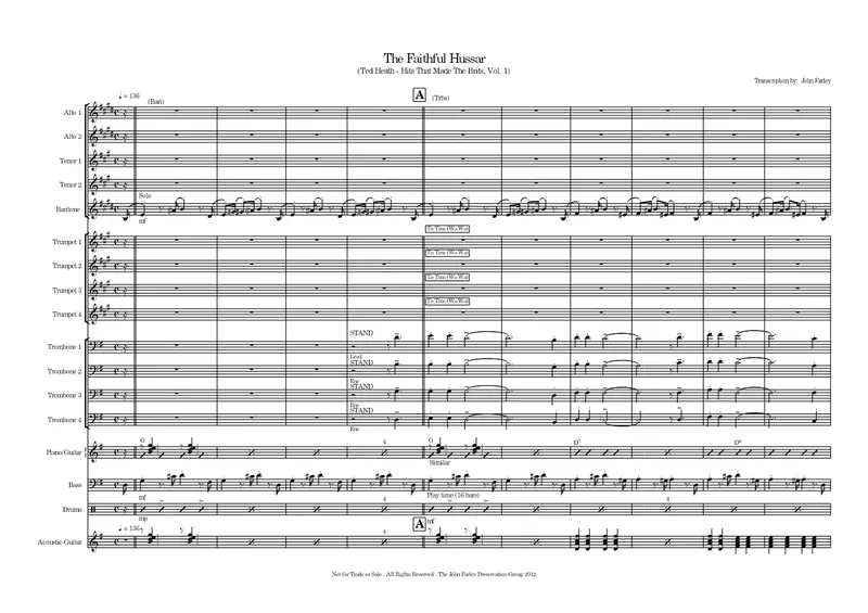 The Faithful Hussar score preview