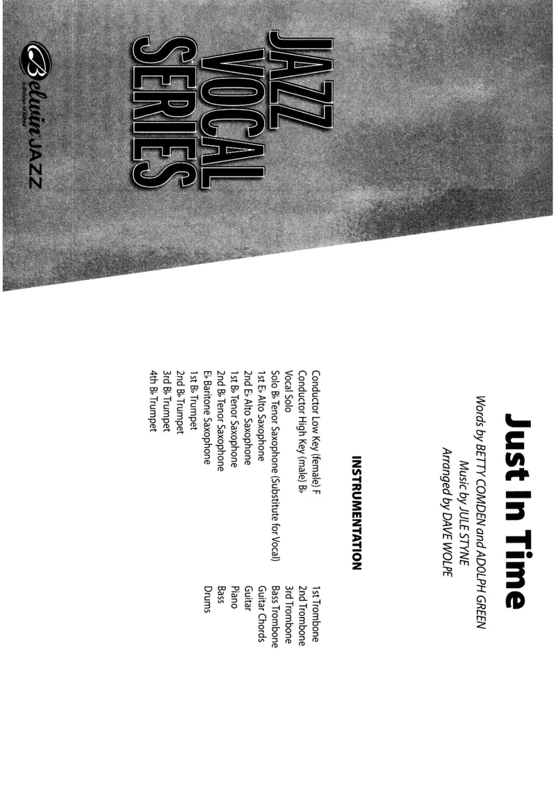 Just In Time score preview