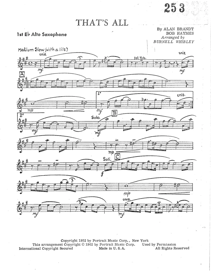 That's All score preview