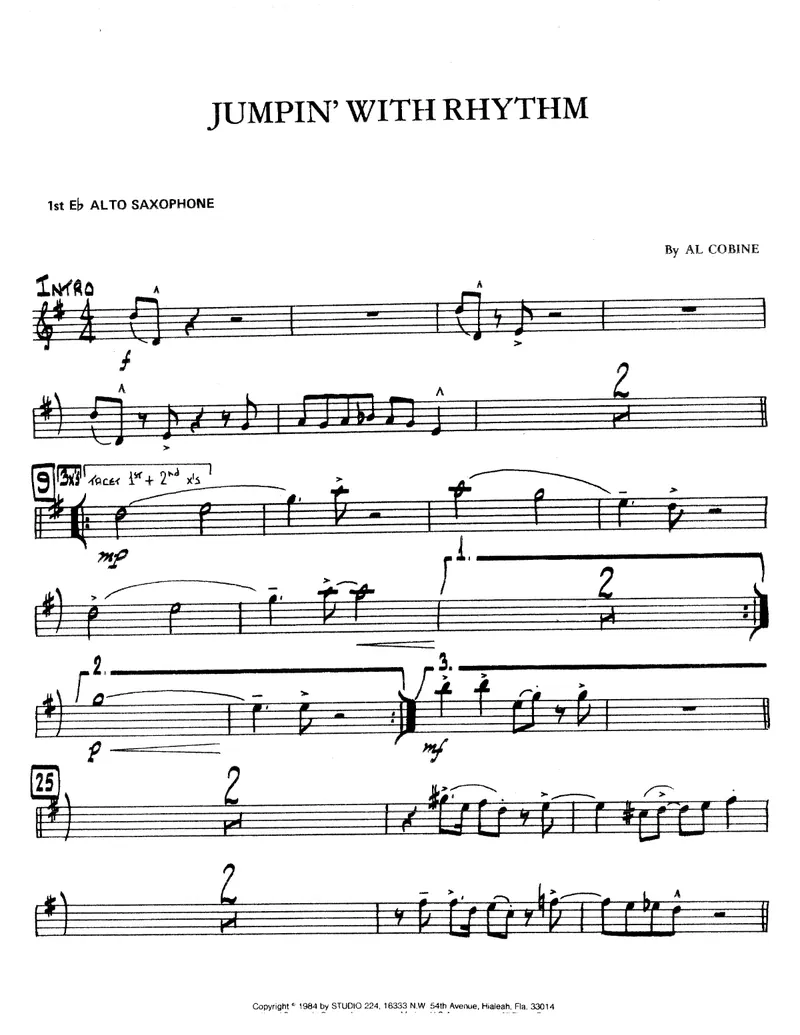 Jumpin' With Rhythm score preview
