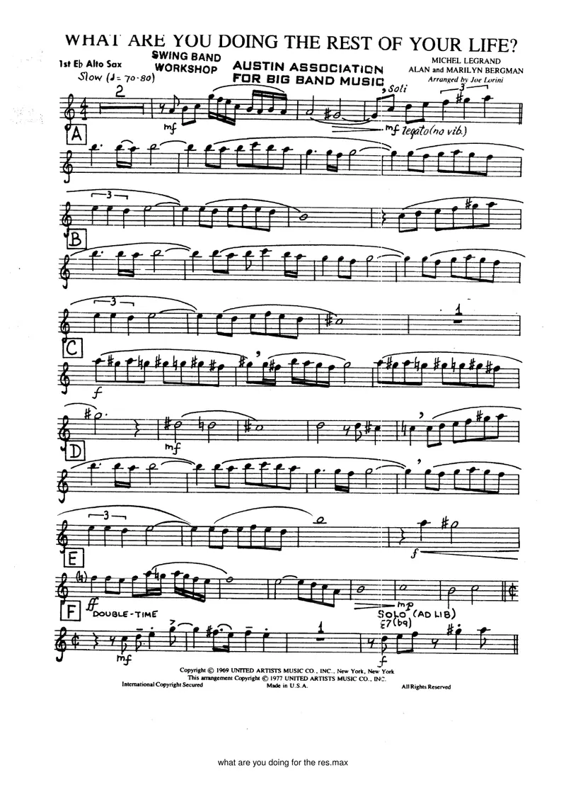 What Are You Doing For The Rest score preview