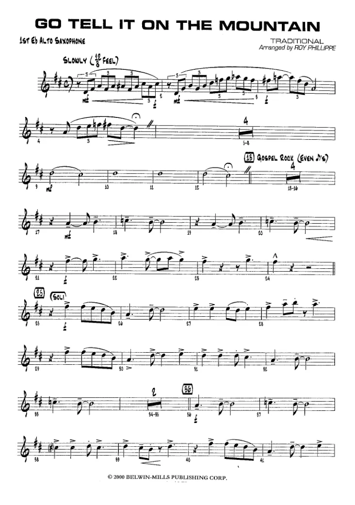 Go Tell It On The Mountain score preview
