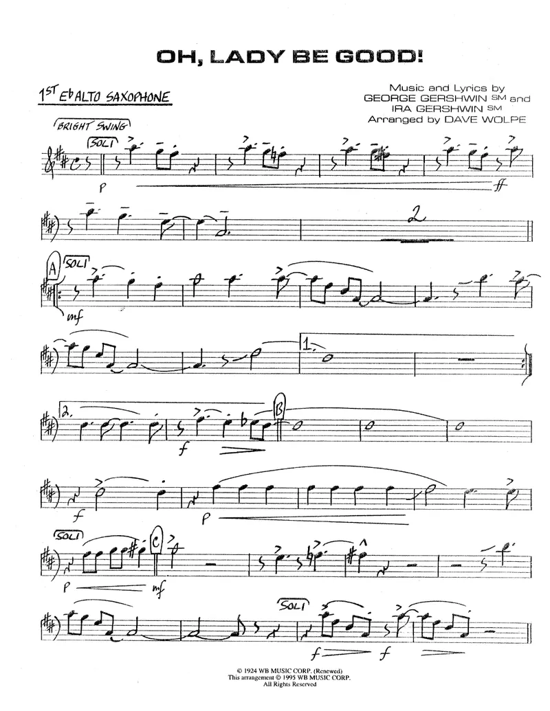 Oh, Lady Be Good score preview