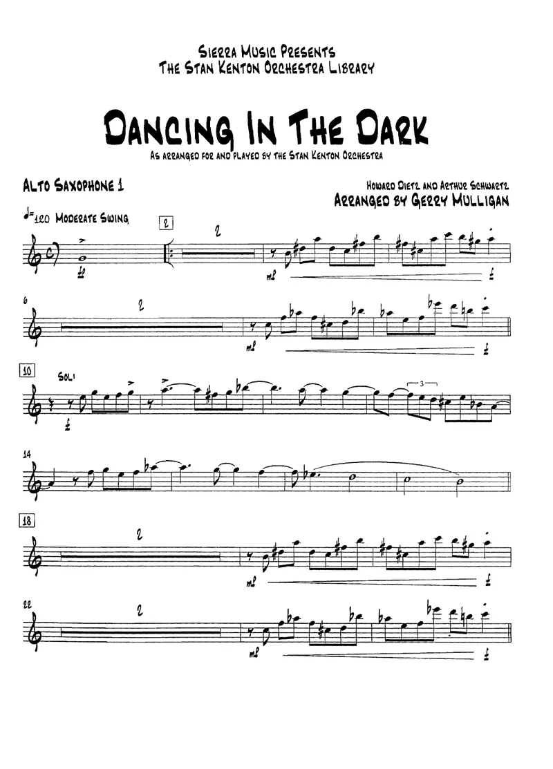 Dancing In The Dark score preview
