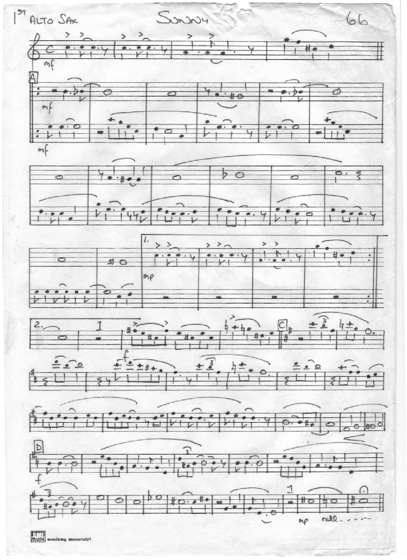 Sunny score preview