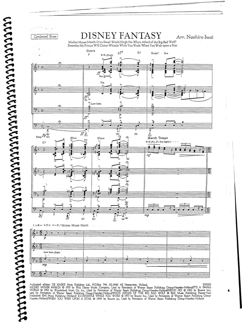 Disney Fantasy score preview