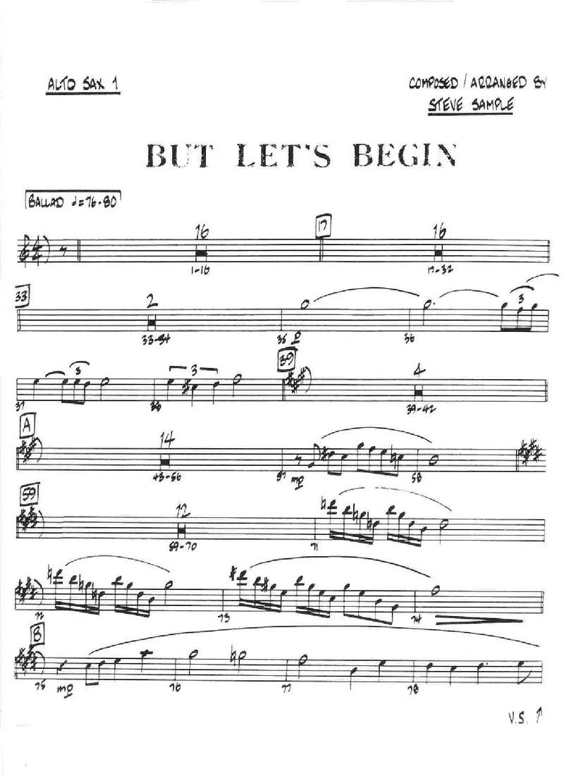 But Let's Begin score preview