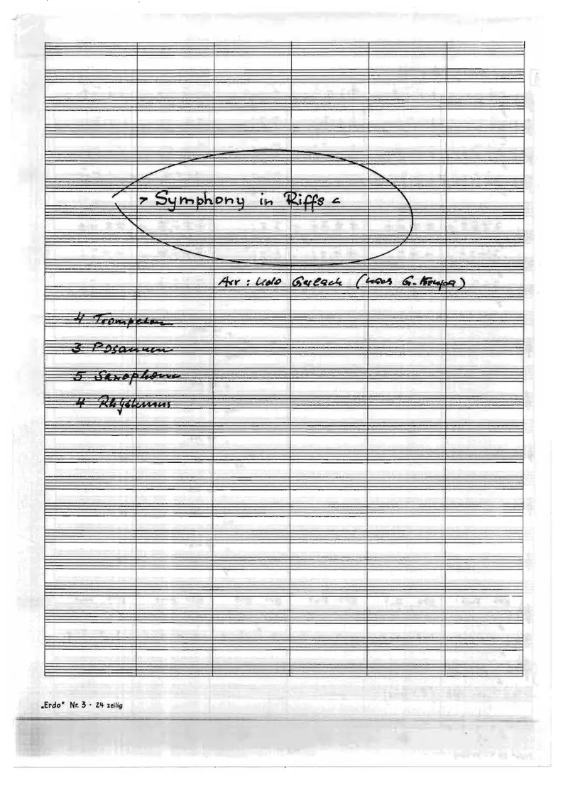 Symphony In Riffs score preview